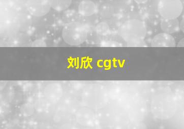 刘欣 cgtv